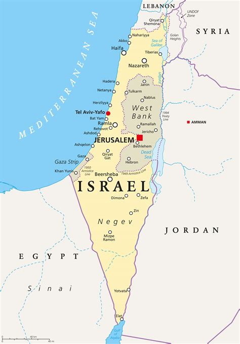 mapa biblického Izraela