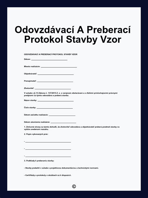Šablóna preberacieho protokolu