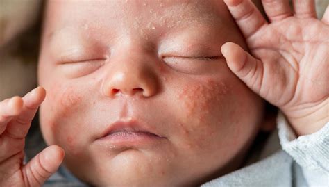 Novorodenecké akné na tvári bábätka