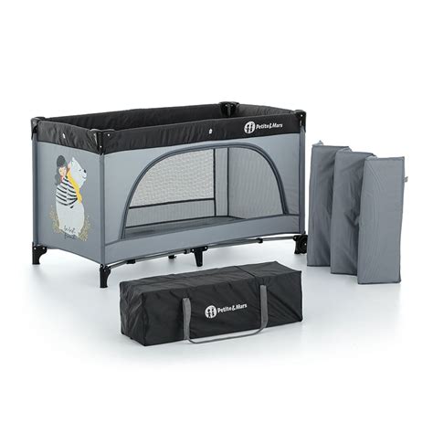 Cestovná postieľka Petite&Mars Nyja v rozloženom stave