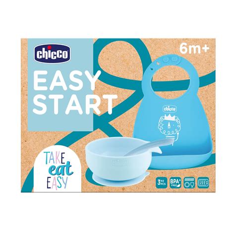 Rozložená jedálenská súprava Chicco Easy Start s jednotlivými časťami