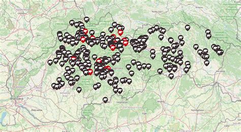 Mapa rozšírenia kliešťov