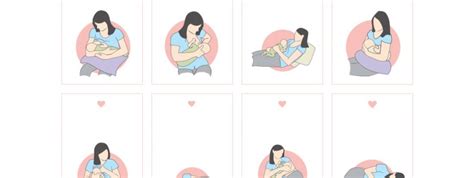 Ilustrácia polohy kolíska pri dojčení