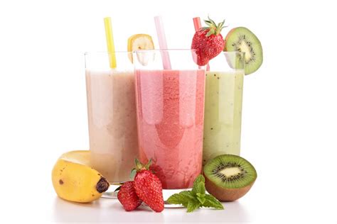Ilustrácia rôznych druhov ovocných smoothie