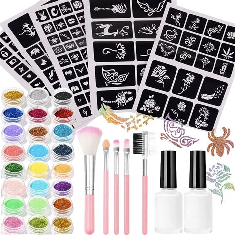 Šablóny na trblietavé tetovanie pre deti