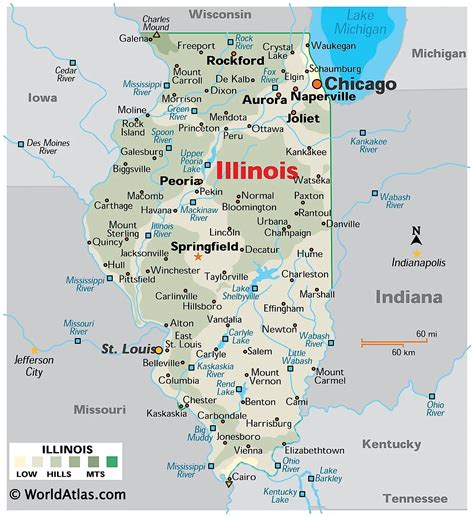 Mapa oblasti Blue Island, Illinois