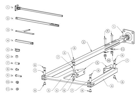 Schéma skladacieho mechanizmu cestovnej postieľky.