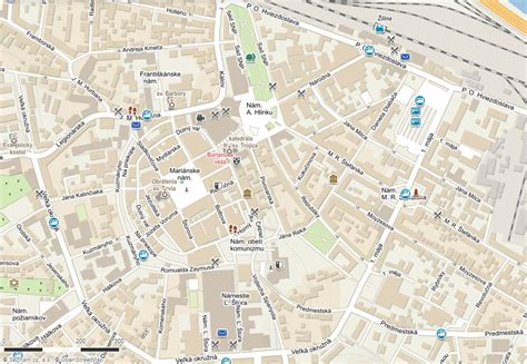 Mapa Žiliny s vyznačenými detskými jasľami