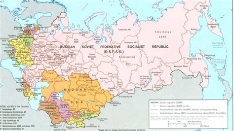 Mapa Sovietskeho zväzu s vyznačeným Volskom