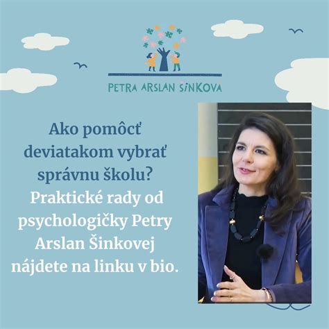 Fotografia psychologičky Petry Arslan Šinkovej