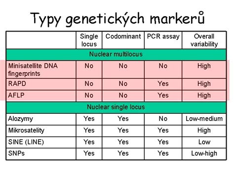 Typy genetických testov