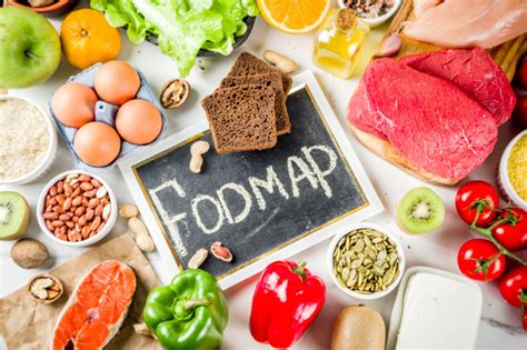 Obrázok s príkladmi potravín s nízkym a vysokým obsahom FODMAP