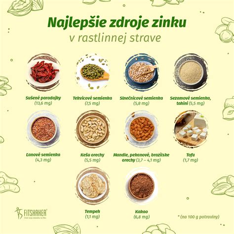 Škrupinové plody a semená ako zdroj zinku