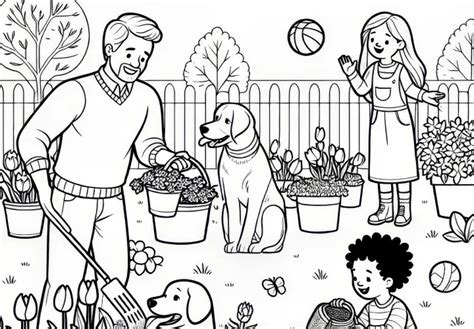 Ilustrácia šťastného človeka pracujúceho v záhrade