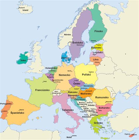 mapa Európskej únie