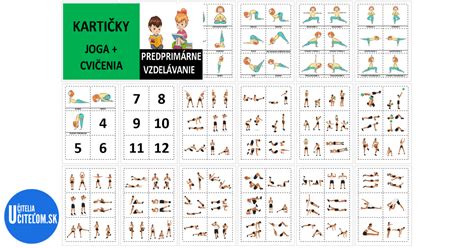Ilustrácia rôznych druhov cvičenia na chudnutie