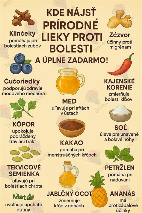 Ilustrácia potravín prospešných pri bolestiach chrbta