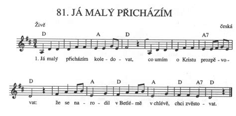 Zobrazenie notového zápisu vianočnej koledy