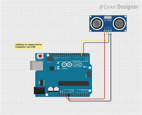 Schéma zapojenia ultrazvukového senzora HC-SR04 k Arduino Uno