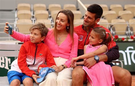 Novak Djokovič s rodinou