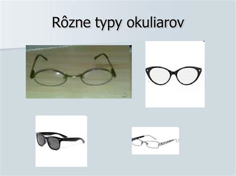 Rôzne typy rámov detských dioptrických okuliarov