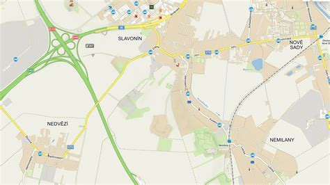 Mapa okolia Dojčenského ústavu Martin s vyznačenými zastávkami MHD