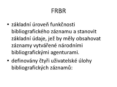 Štruktúra bibliografického záznamu