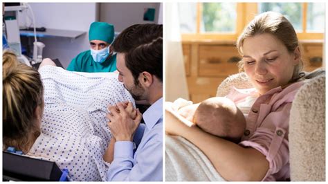 infografika porovnávajúca tradičný a humánny pôrod