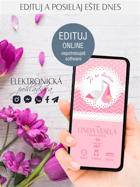šablóna elektronického oznámenia o narodení