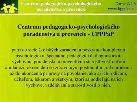 Mapa Slovenska s vyznačenými centrami pedagogicko-psychologického poradenstva a prevencie