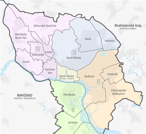 Mapa Bratislavy s vyznačenými lokalitami jaslí a škôlok