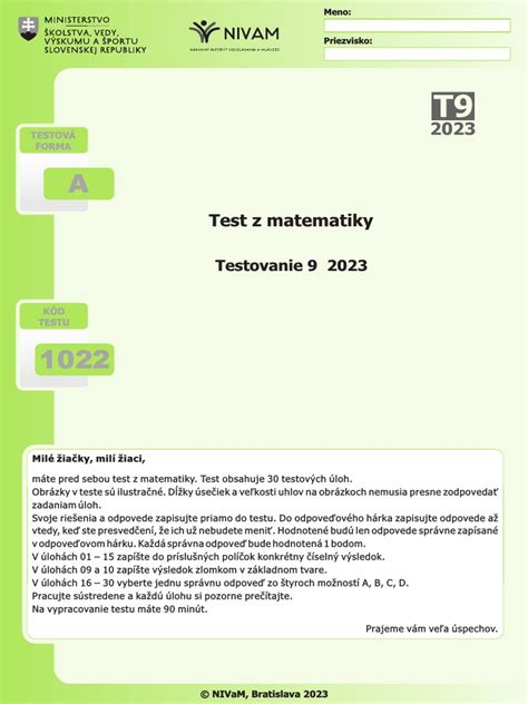 Testovanie T9