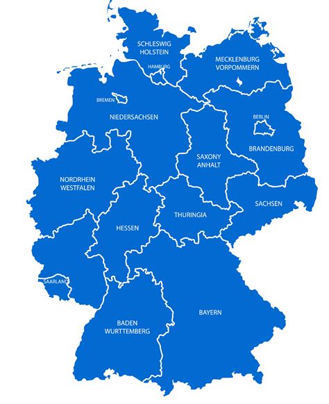 Mapa Nemecka s vyznačením počtu žiadostí o azyl v jednotlivých spolkových krajinách