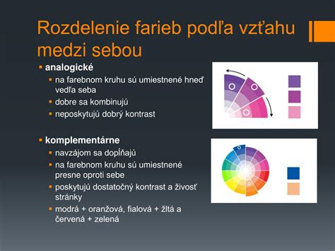 Rozdelenie potravín podľa farieb pre vizuálnu stimuláciu