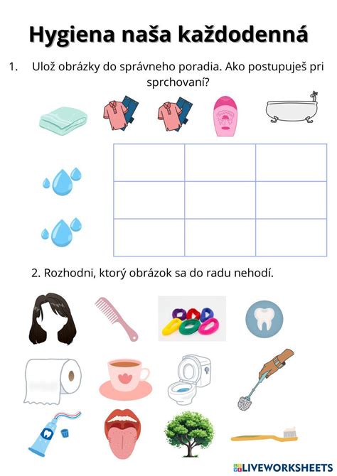Ilustrácia detí pri hygienických činnostiach