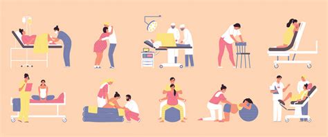 Ilustrácia tlaku na brucho pri pôrode