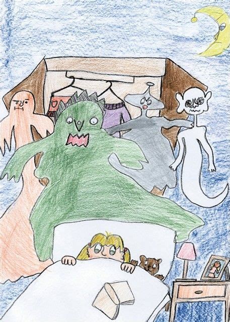 Ilustrácia dieťaťa, ktoré sa bojí spať