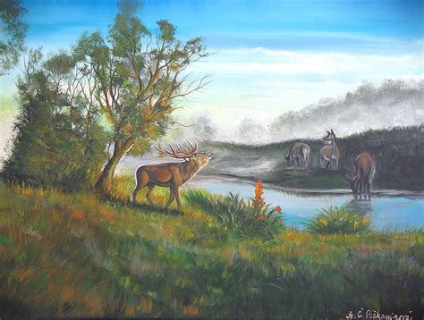 Matka jeleň s mláďaťom