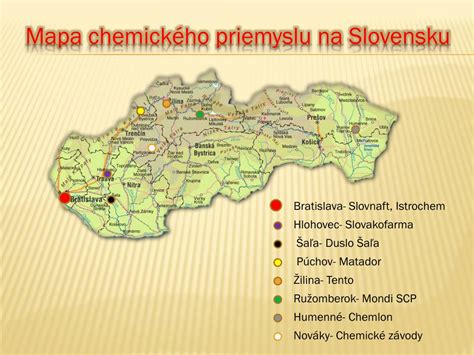 mapa automobilového priemyslu na Slovensku
