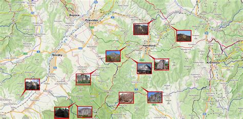 Mapa Hlohovca a okolia s vyznačenými možnými miestami predaja kočíkov