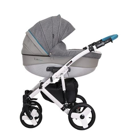 Bočný pohľad na kočík Coletto Verona Eco s nasadenou vaničkou