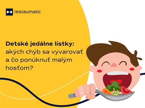 Príklad jedálneho lístka pre deti