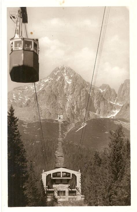 Historická fotografia z výstavby lanovky na Lomnický štít