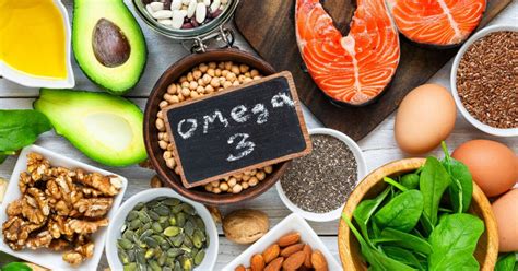 Obrázok s potravinami bohatými na omega-3 mastné kyseliny