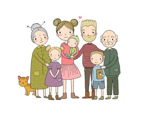 Ilustrácia rodiny s autom