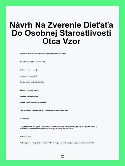 Schematické znázornenie procesu náhradnej osobnej starostlivosti