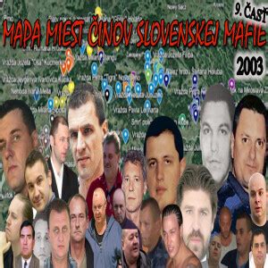 Mapa miest činov Jozefa Slováka