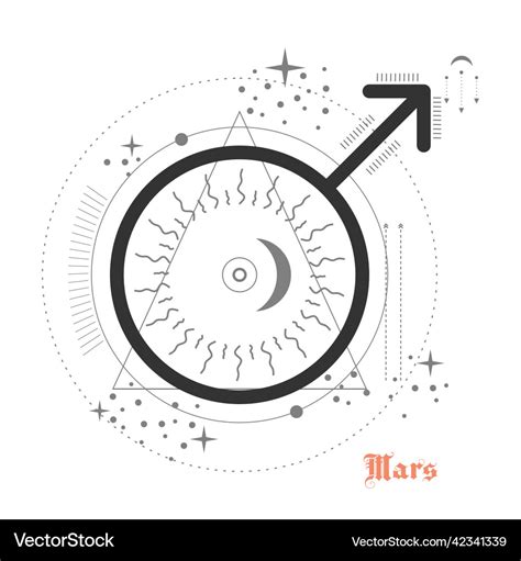 symbol planéty Mars a bojovník