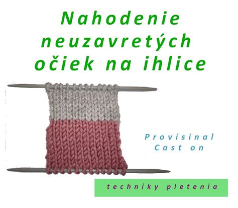 Návod na nahodenie očiek na pletenie