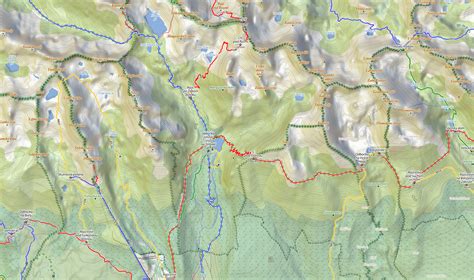 mapa Vysokých Tatier s vyznačeným Lomnickým štítom